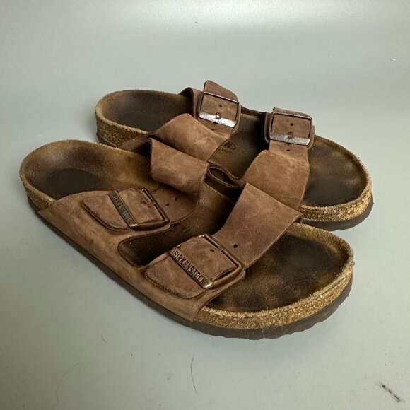 Birkenstock Arizona Oiled Leather Tobacco Brown size 38 (7-7.5 us) - Picture 1 of 7